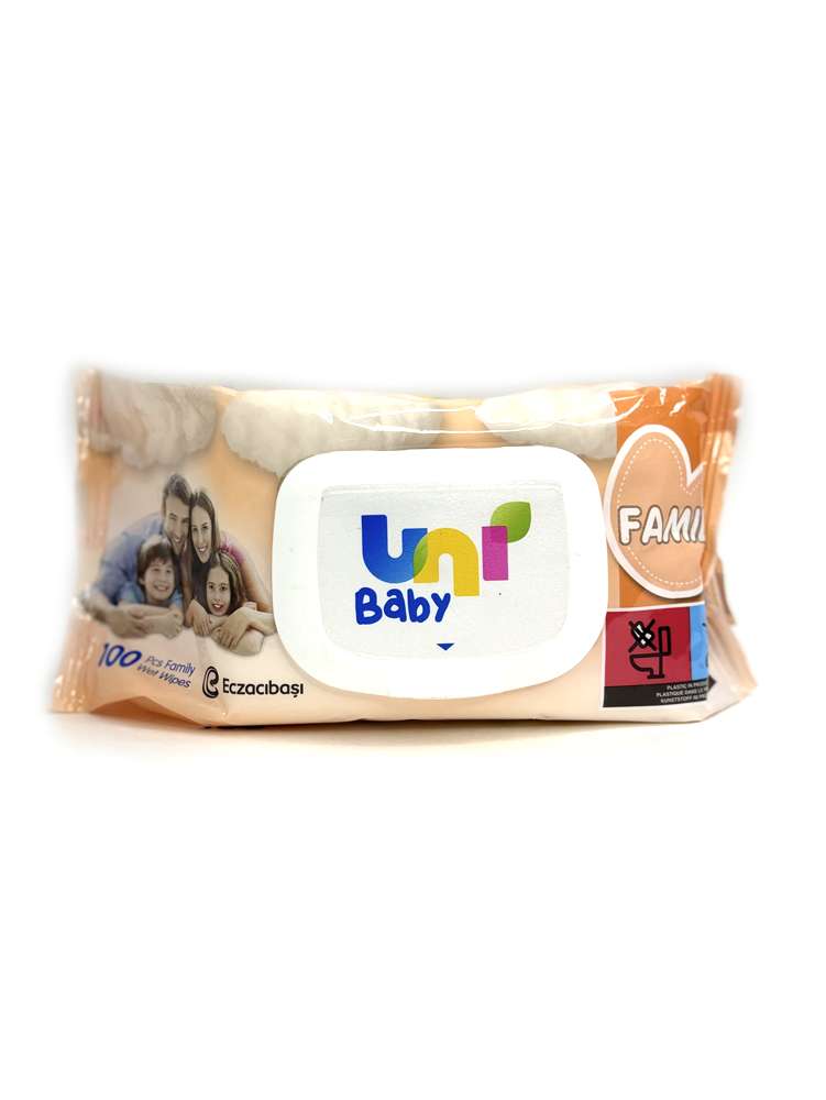 Uni Baby - სველი ხელსახოცი, საბავშვო, 100 ცალი