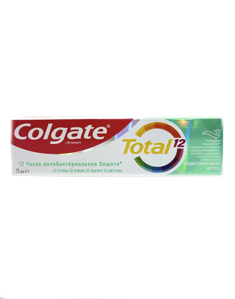 Colgate - ქოლგეითი, კბილის პასტა, Total 12, ანტიბაქტერიალური