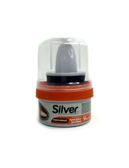 Silver - სილვერ, ტყავის ფეხსაცმლის საპრიალებელი კრემი, შავი, 50 მლ