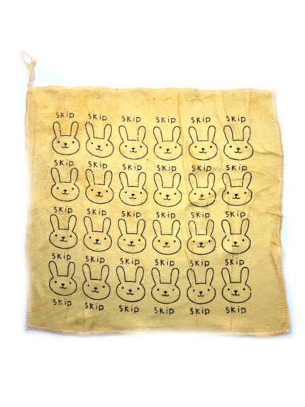 მიკროფიბრული ტილო, კურდღლებით, ყვითელი