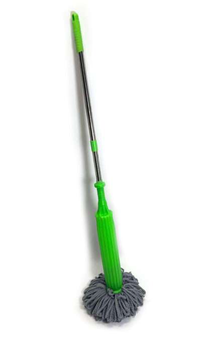 იატაკის საწმენდი, მოპი, მწვანე, მრგვალი თავით