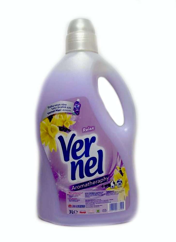Vernel - ვერნელი, სარეცხი სითხე დამარბილებელით, არომათერაპიის სურნელით (Relax), 3ლ.