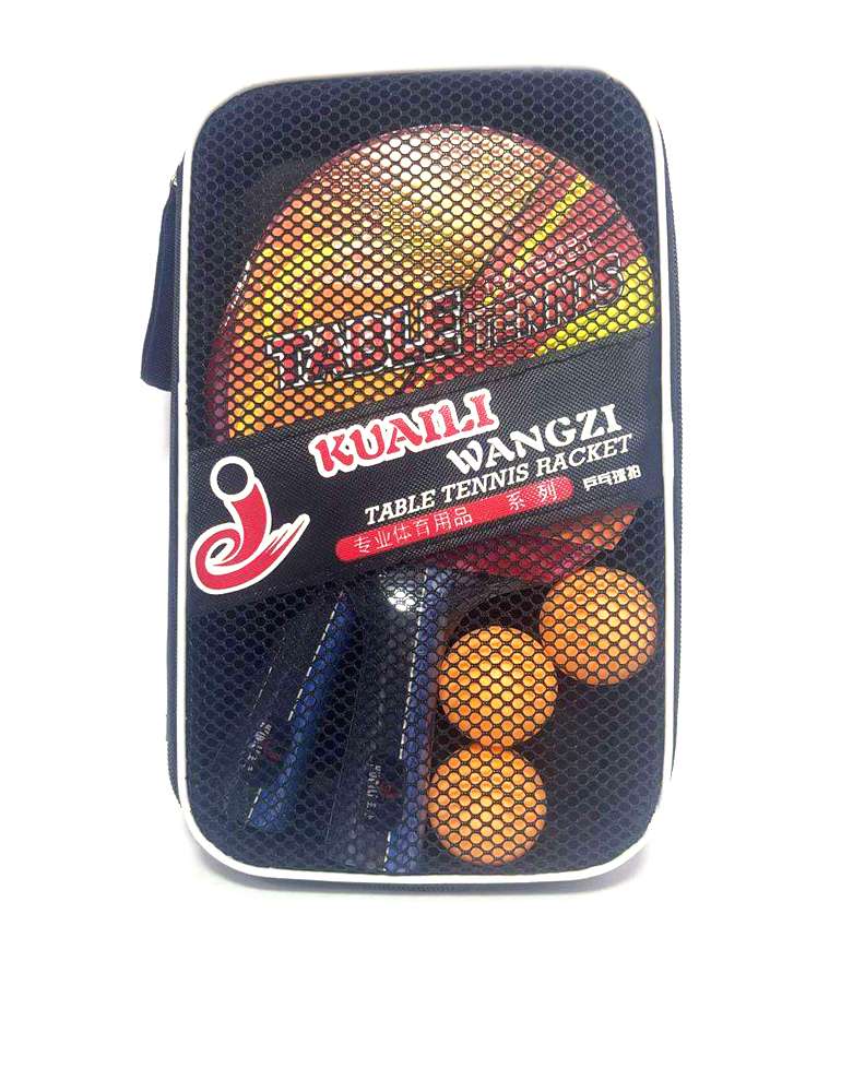 მაგიდის ჩოგბურთის ნაკრები ჩანთით, 2 ჩოგანი + 3 ბურთი, 1ც.