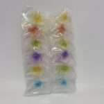 თმის სამაგრი, ყვავილის ფორმით, გამჭირვალე, 12ც.