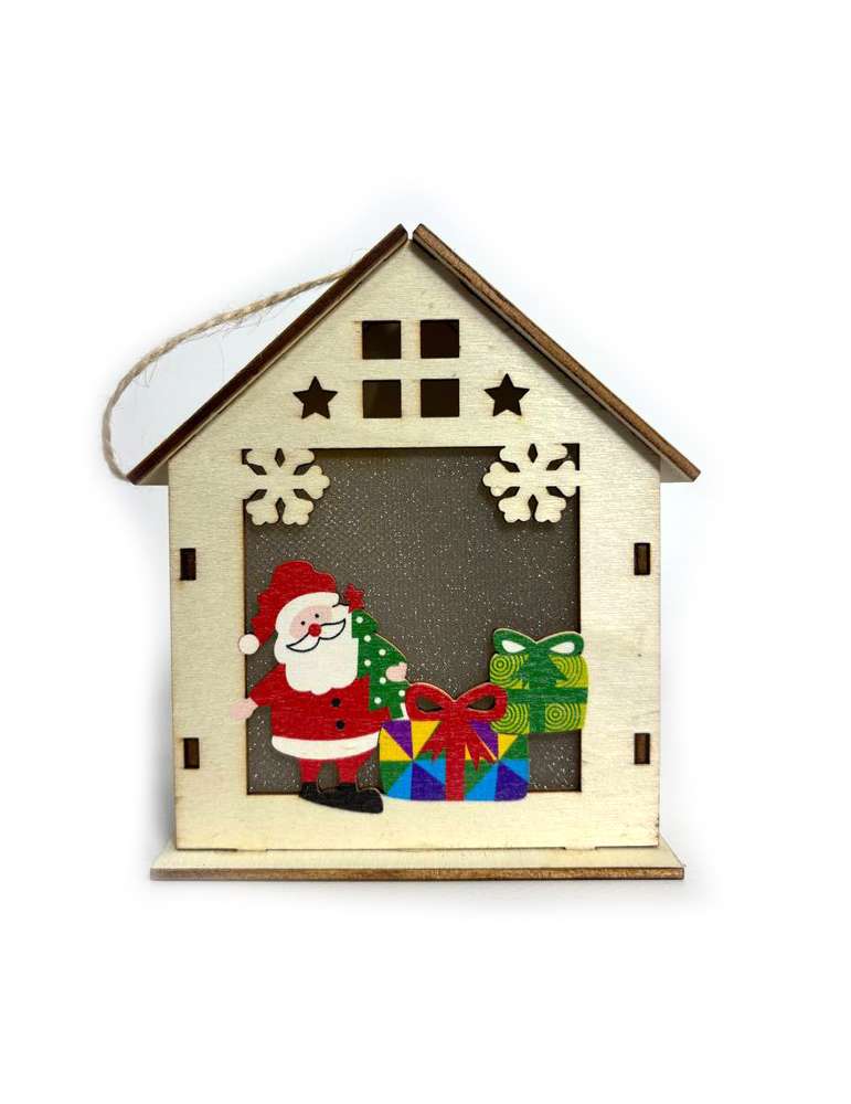 ნაძვის ხის სათამაშო , ხის სახლი