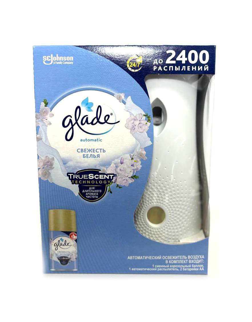 Glade გლეიდი აეროზოლი ავტ. თეთრეულის სისუფთავე 269 მლ