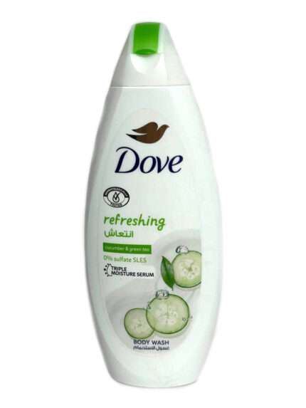 Dove-ის შხაპის გელი Refreshing (კიტრი და მწვანე ჩაი) 250 მლ x 12