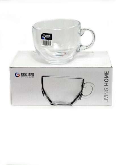 მინის - Lang Xu Glass – გამჭვირვალე  დიდი ჩაის ჭიქა