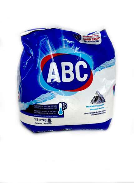 ABC Mountain Fresh 1.5 კგ - სარეცხი ფხვნილი, თეთრი ქსოვილებისთვის