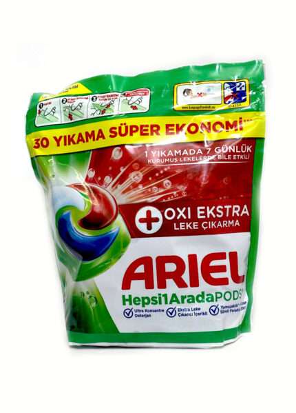 Ariel All-in-1 Pods + Oxi Extra - არიელი ექსტრა