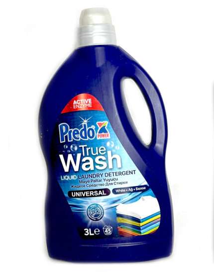 Predo Power True Wash Universal-ის თხევადი სარეცხი საშუალება