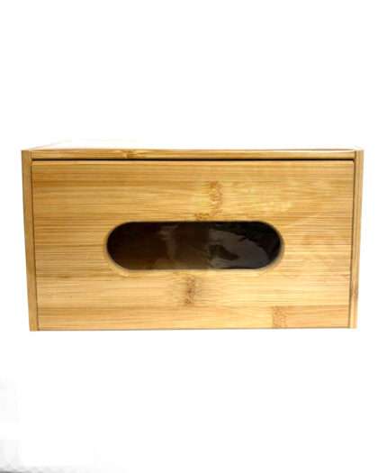 ხელსახოცის ჩასადები ბამბუკის დეკორატიული კოლოფი 20*12*10