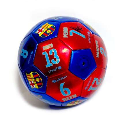ფეხბურთის ბურთი "FC Barcelona – მოთამაშეების ნომრებით" (მეტალიკი)