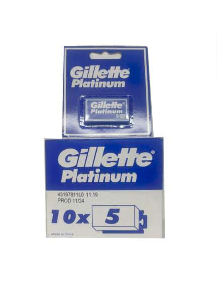 Gillette Platinum-ის ორმხრივი სამართებლის პირები (10x5 შეკვრა).
