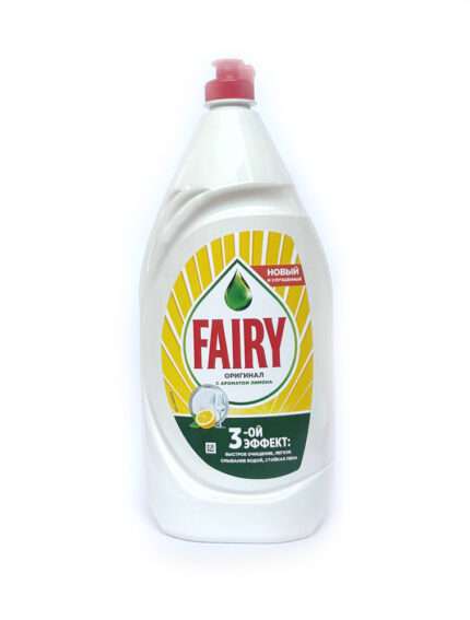 Fairy ჭურჭლის სარეცხი სითხე ლიმონის არომატით (1350 მლ)