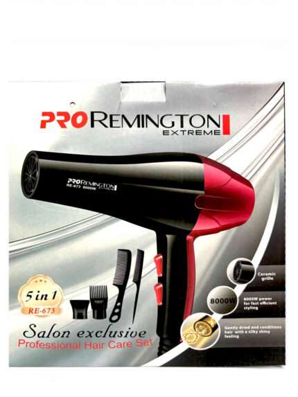 პროფესიონალური თმის ფენი ProRemington Extreme (8000W) 5-1-ში ნაკრებით.