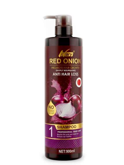 Nary Red Onion თმის ცვენის საწინააღმდეგო შამპუნი წითელი ხახვის ექსტრაქტით (900 მლ).