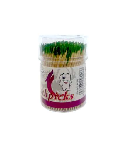 ხის კბილის ჩხირები კონტეინერში (Toothpicks)