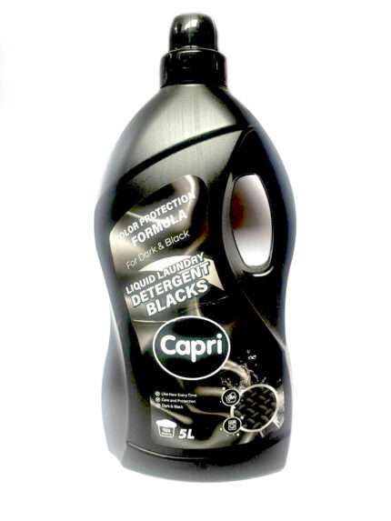 Capri თხევადი სარეცხი საშუალება მუქი სამოსისთვის 5L (150 გარეცხვა)